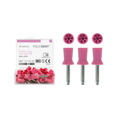 POLODENT POLIJSTCUPS NON LATEX ROZE SOFT RA (36st)