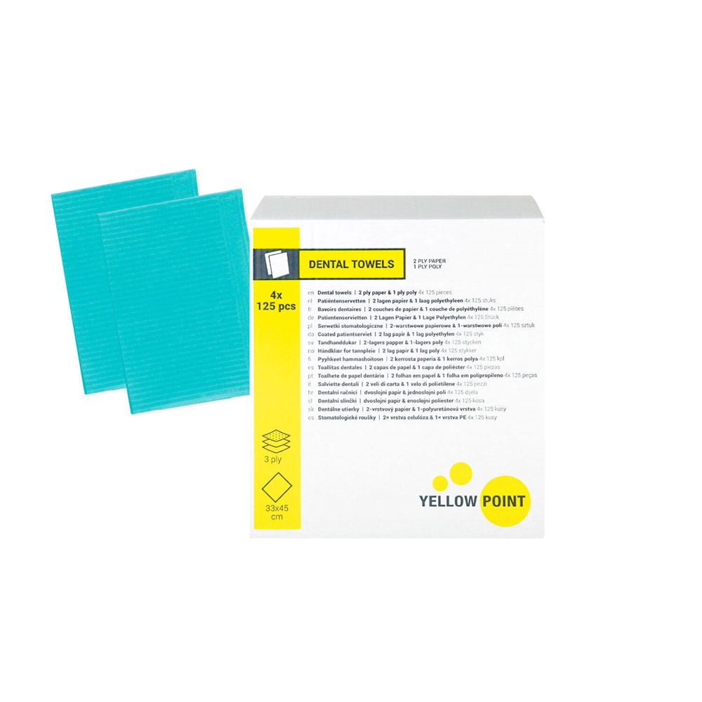551361 - YELLOW POINT PATIENTEN SERVETTEN 33x44cm GROEN (4x125st)