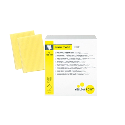 YELLOW POINT PATIENTEN SERVETTEN 33x44cm GEEL (4x125st)