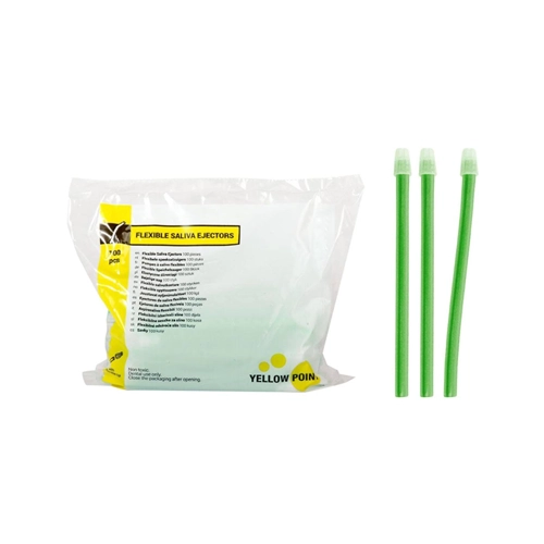 YELLOW POINT SPEEKSELZUIGERS FLEXIBEL LIME (100st)