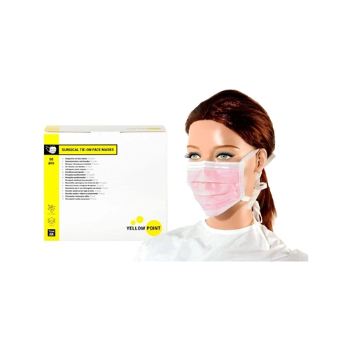 YELLOW POINT MONDMASKERS TYPE IIR MET KOORDJES ROZE (50st)