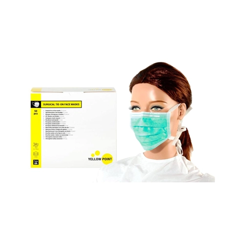 YELLOW POINT MONDMASKERS TYPE IIR MET KOORDJES GROEN (50st)