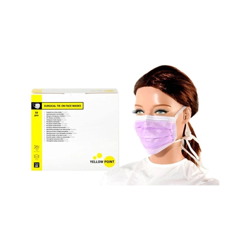 YELLOW POINT MONDMASKERS TYPE IIR MET KOORDJES LAVENDEL (50st)