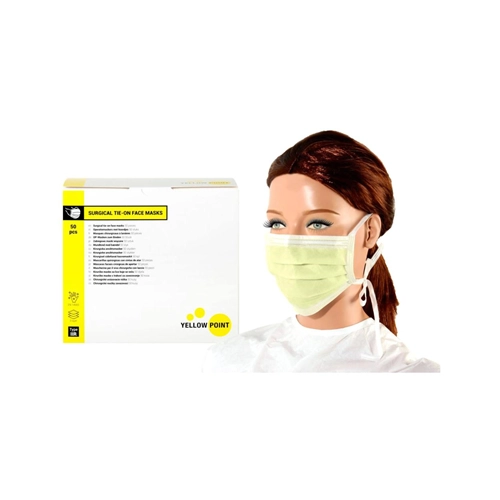 YELLOW POINT MONDMASKERS TYPE IIR MET KOORDJES GEEL (50st)