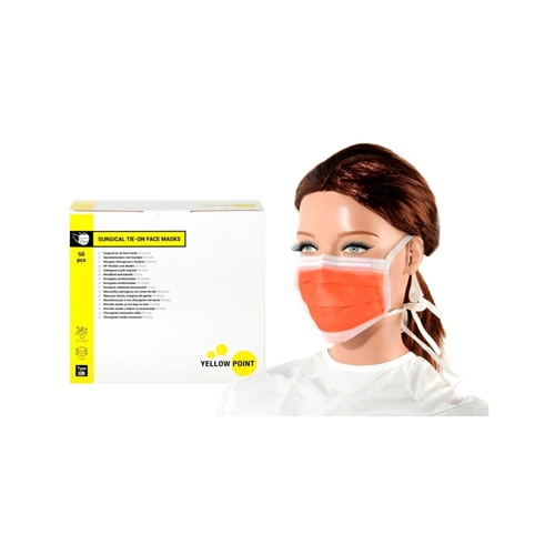 YELLOW POINT MONDMASKERS TYPE IIR MET KOORDJES ORANJE (50st)