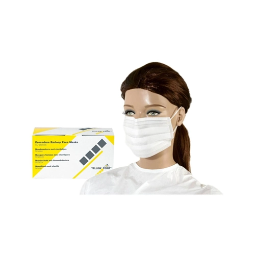YELLOW POINT MONDMASKERS TYPE IIR MET ELASTIEKJES WIT (50st)