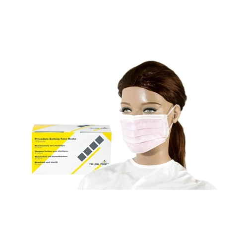 YELLOW POINT MONDMASKERS TYPE IIR MET ELASTIEKJES ROZE (50st)