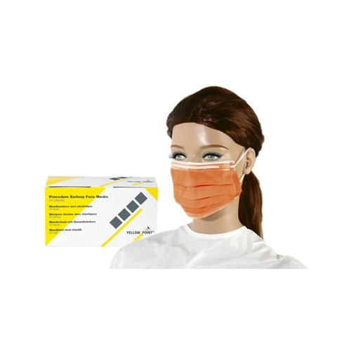 YELLOW POINT MONDMASKERS TYPE IIR MET ELASTIEKJES ORANJE (50st)
