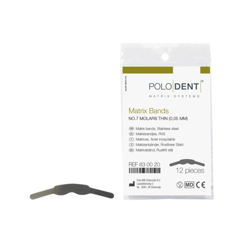 POLODENT MATRIXBANDJES NR.7 MOLAREN DUN 0,05mm (12st)