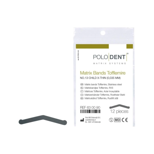 POLODENT MATRIXBANDJES NR.13 TOFFLEMIRE X-DUN 0,035mm (12st)