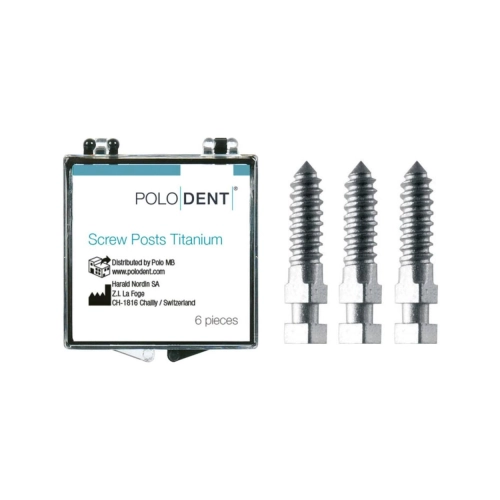 POLODENT SCREW POSTS TITANIUM M-6 9,5X1,80mm (6st)