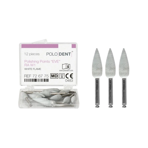 POLODENT POLIJSTPUNTEN EVE , WIT VLAM RA W1 (12st)