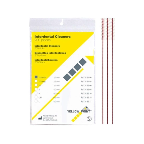 YELLOW POINT INTERDENTAL CLEANERS XXS SHORT (2,5mm) (200st)