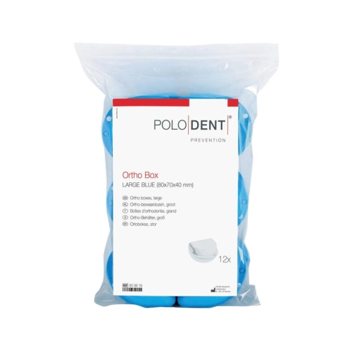 POLODENT ORTHO BOX LARGE BLAUW (80x70x40mm. / 12st)