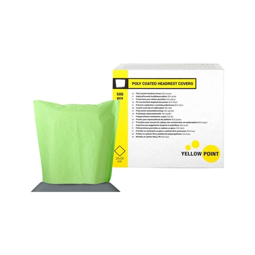 YELLOW POINT HOOFDSTEUNZAKKEN LIME 25x25cm (500st)