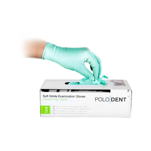 POLODENT HANDSCHOENEN SOFT NITRILE ALOE VERA GROEN SMALL (100st)