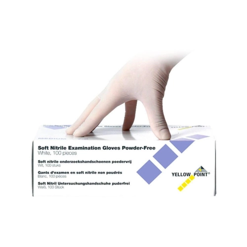 YELLOW POINT HANDSCHOENEN SOFT NITRILE POEDERVRIJ WIT EXTRA-LARGE (100st)