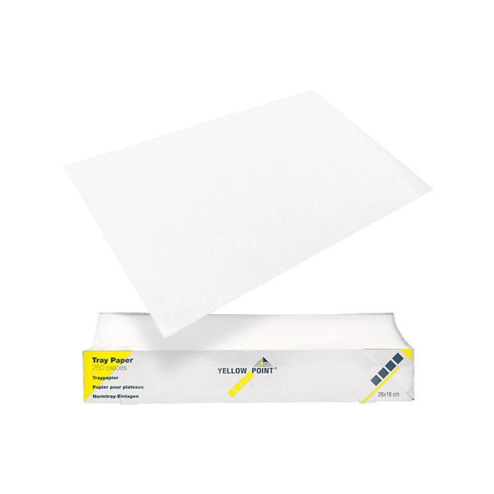 553042 - YELLOW POINT TRAYFILTERPAPIER WIT 18x28cm (250st)