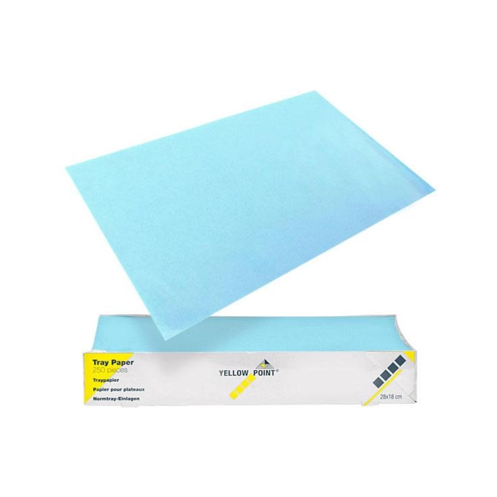 553044 - YELLOW POINT TRAYFILTERPAPIER LICHTBLAUW 18x28cm (250st)