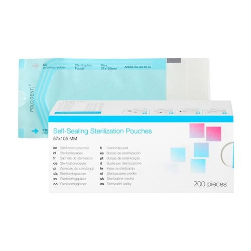 POLODENT SELF-SEAL STERILISATIEZAKJES 57x105mm (200st)