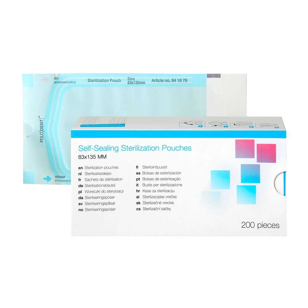 553070 - POLODENT SELF-SEAL STERILISATIEZAKJES 83x133mm (200st)