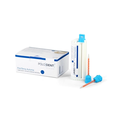 POLODENT POLOTEMP VOOR TIJDELIJKE KRONEN EN BRUGGEN REFILL A1 10:1 (50ml/12 tips)