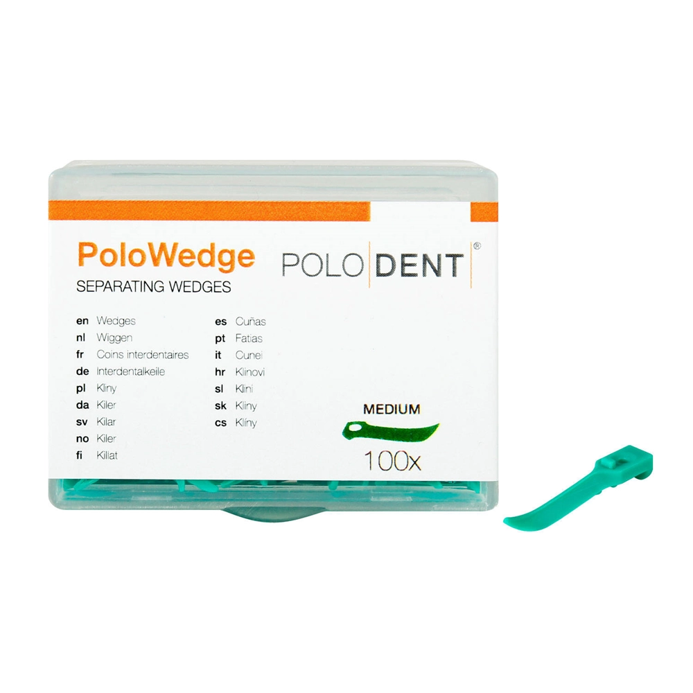553154 - POLODENT POLOWEDGE GROEN MEDIUM (100st)