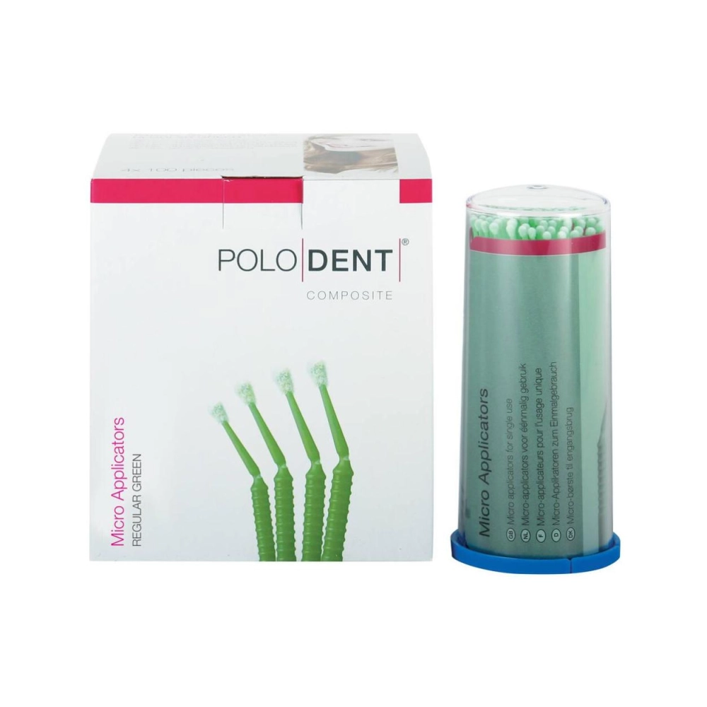 553665 - POLODENT MICRO APPLICATORS REGULAR GROEN (4x100st)