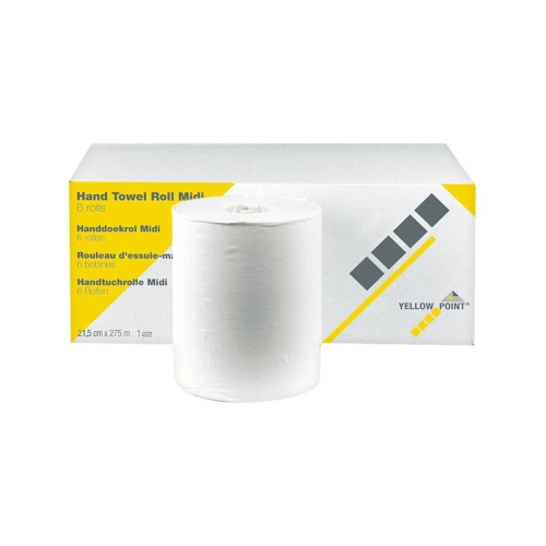 YELLOW POINT HANDDOEKROLLEN MIDI 1-LAAGS (6 rollen)