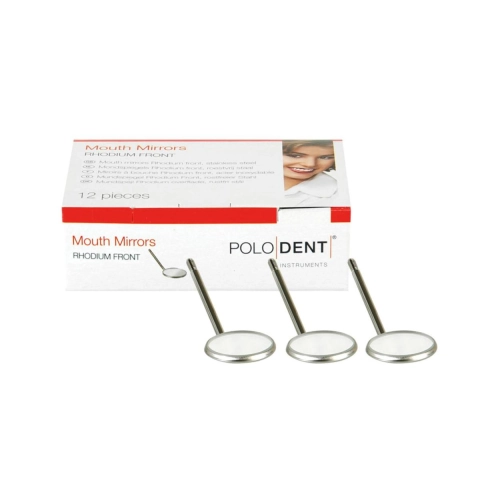 POLODENT MONDSPIEGELS RHODIUM FRONT Ø 22mm NR.4 (12st)