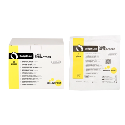 YELLOW POINT BUDGET LINE GATE RETRACTORS REGULAR WIT (NON LATEX) (20st)