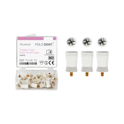 POLODENT POLIJSTCUPS WIT, HARD SCREW-TYPE (36st)