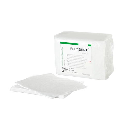 POLODENT DRYWIPES DESINFECTIEDOEKJES DROOG 29x28cm (70st)