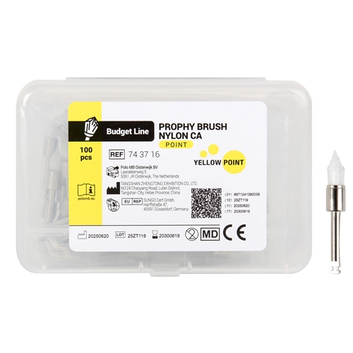 YELLOW POINT BUDGET LINE POLIJSTBORSTELS POINT WIT NYLON RA (100st)