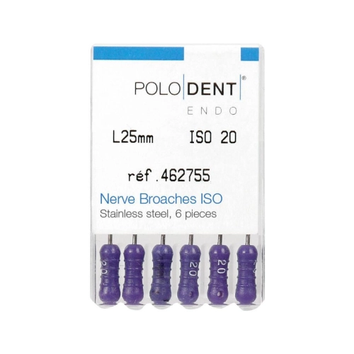 POLODENT EXTIRPATIENAALDEN 25mm ISO NO.20 (#0) (6st)