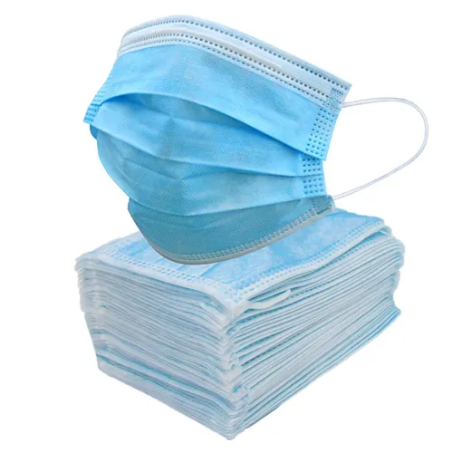 3A MEDISCHE MONDMASKER BLAUW MET ELASTIEK LATEX-VRIJ TYPE IIR (p/50) MONDMASKERS