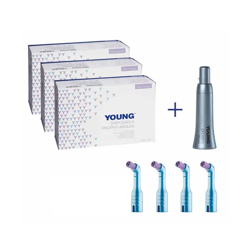 YOUNG STARTERKIT 375 PROFYLAXE HOEKSTUKKEN (WEGWERP) CONTRA PETITE WEB MET PROFYLAXE HANDSTUK