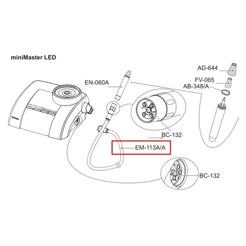 EMS MINIMASTER LED HANDSTUK SLANG NR. EM-113A/A